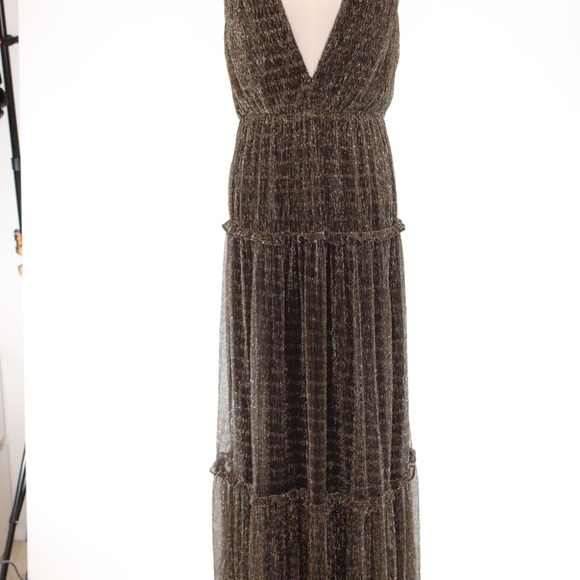 Hutch, Metallic Tiered Gown, Size 0 - Picture 7 of 14